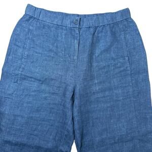 Eileen Fisher Blue Linen Pants